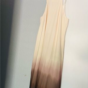 Calvin Klein Cream and Brown Maxi Dress